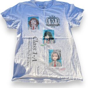 Box Lunch My Hero Academia Men's White Graphic T-Shirt Sz. S